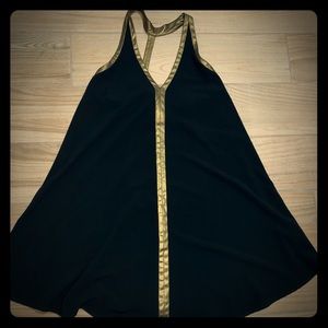 Black and gold short dress